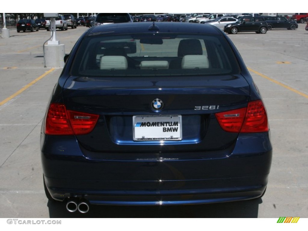 2011 3 Series 328i Sedan - Deep Sea Blue Metallic / Oyster/Black Dakota Leather photo #8
