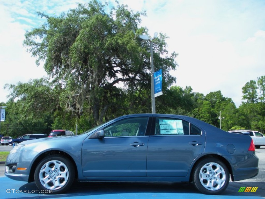 2011 Fusion SE - Steel Blue Metallic / Charcoal Black photo #2