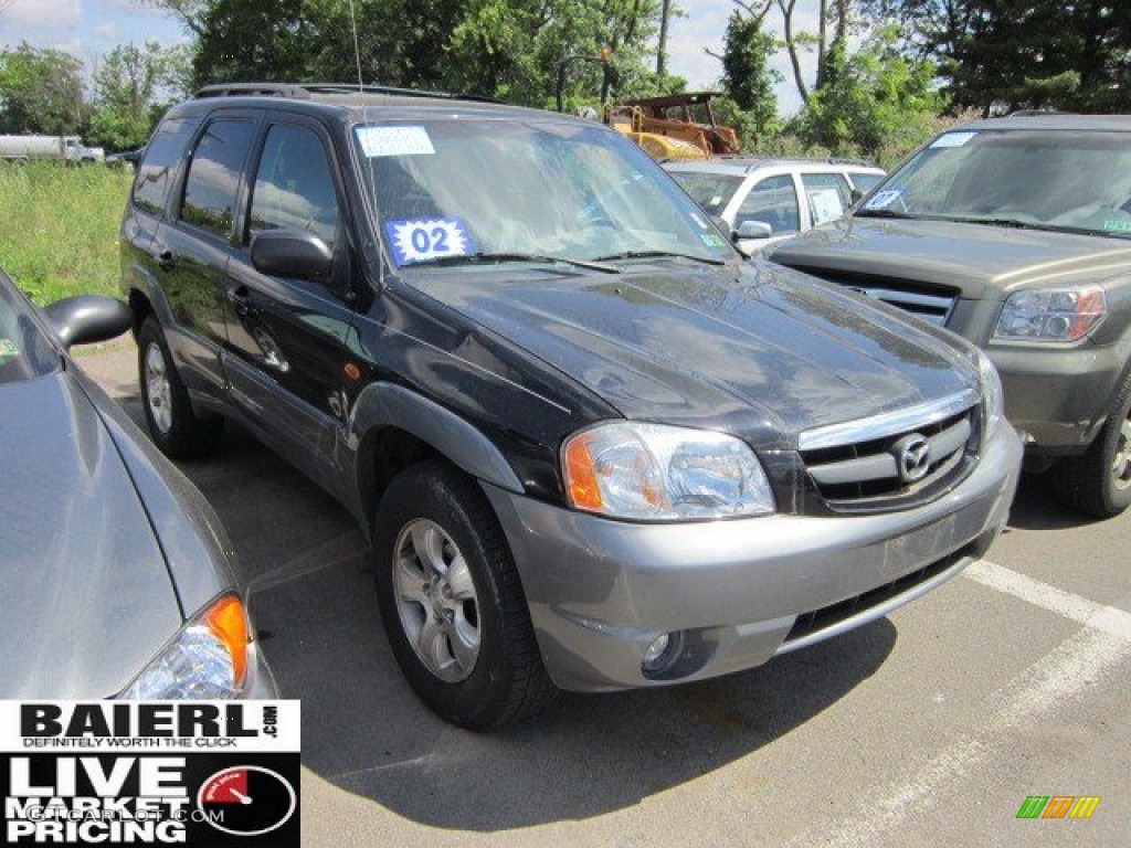 2002 Tribute LX V6 4WD - Black / Gray photo #1