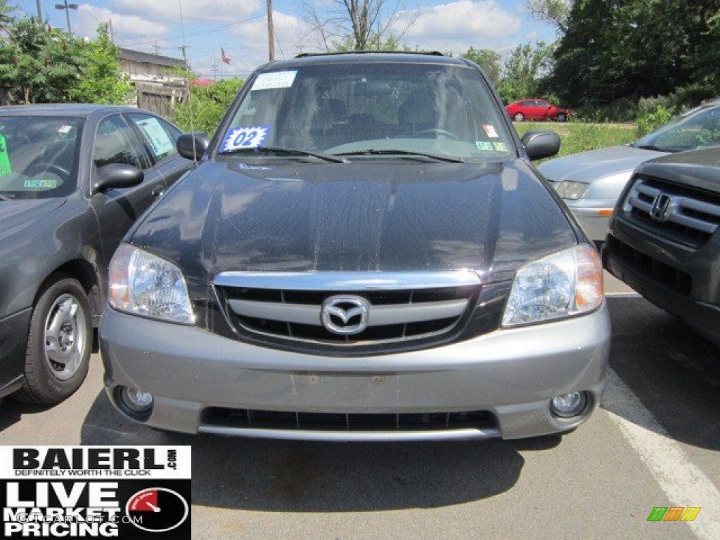 2002 Tribute LX V6 4WD - Black / Gray photo #2