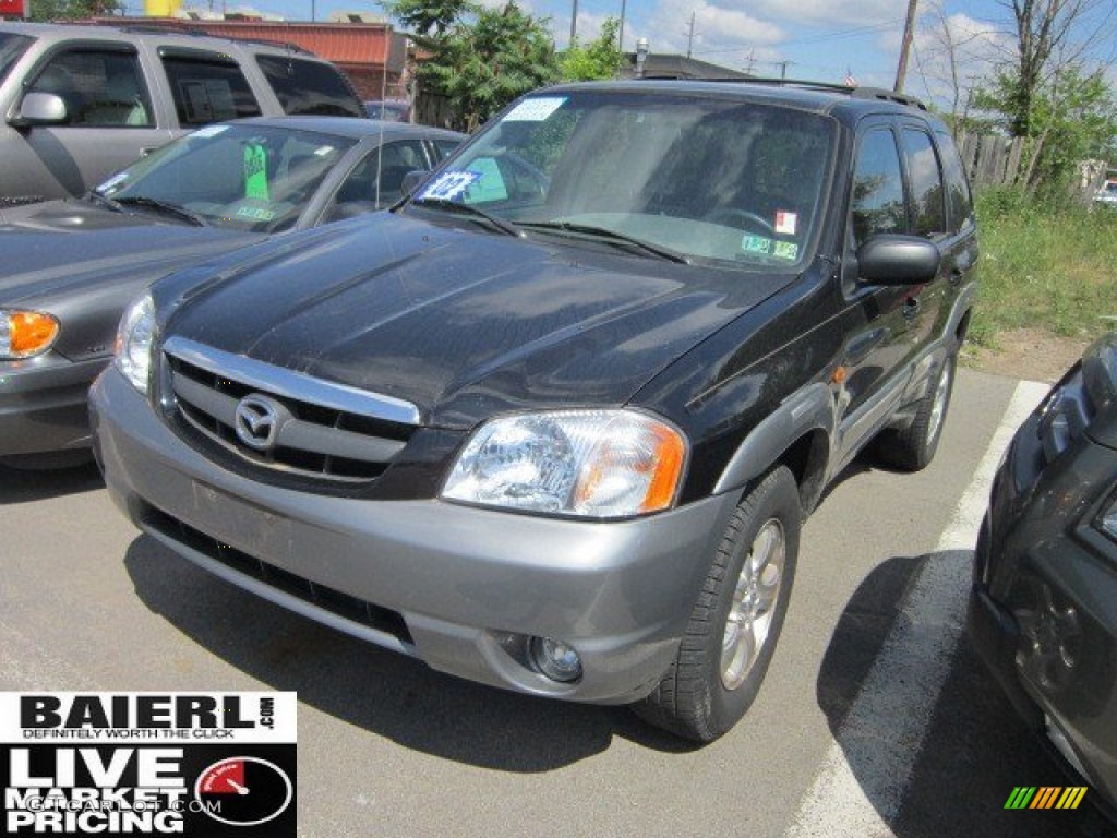 2002 Tribute LX V6 4WD - Black / Gray photo #3