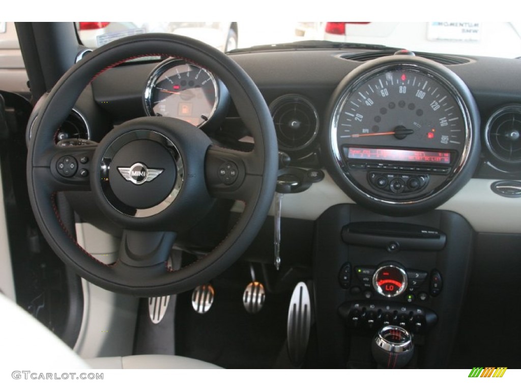 2011 Mini Cooper John Cooper Works Hardtop Gravity Polar Beige Leather Dashboard Photo #51144524
