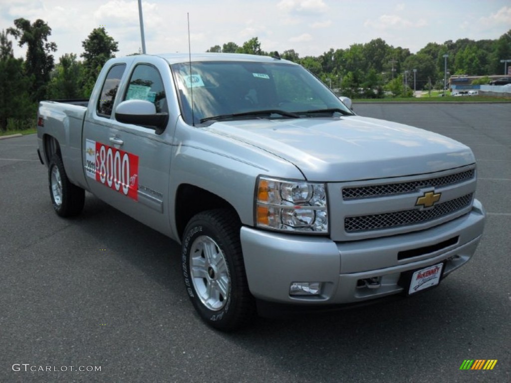 2011 Silverado 1500 LT Extended Cab - Sheer Silver Metallic / Ebony photo #4