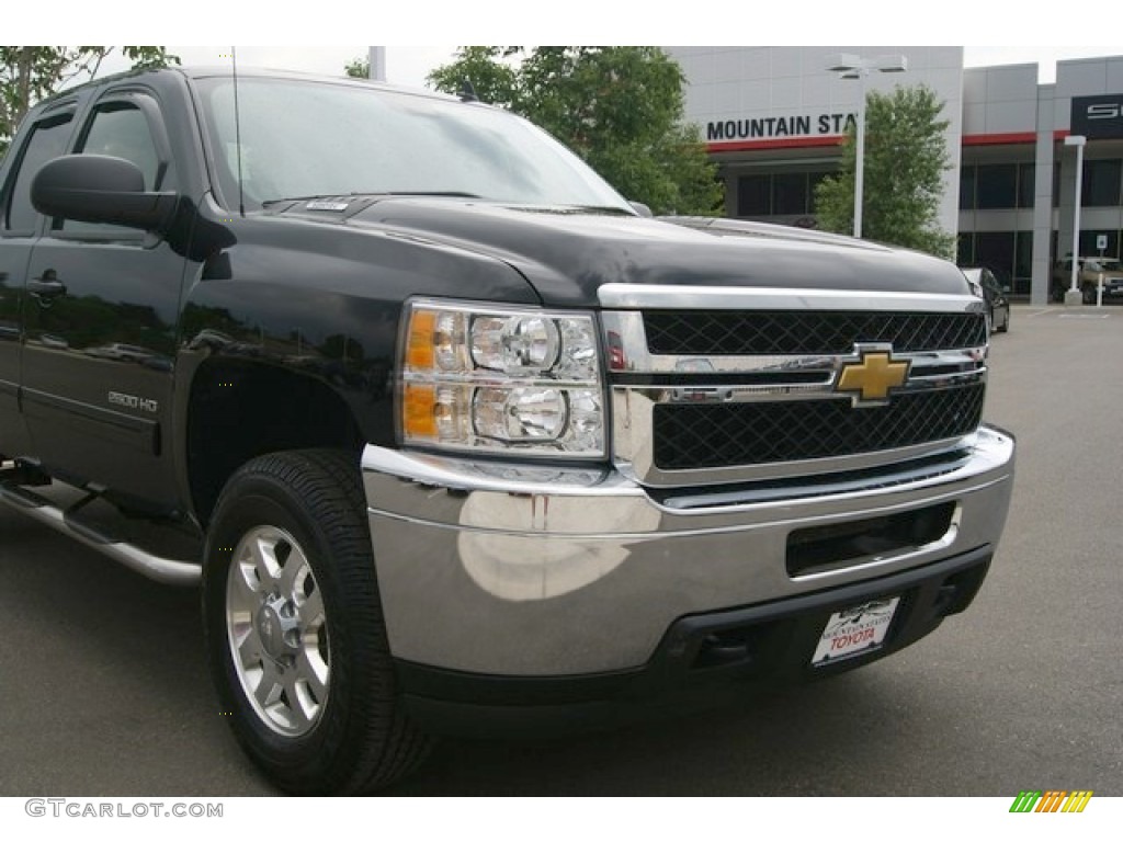 2011 Silverado 2500HD LT Extended Cab 4x4 - Black / Ebony photo #39