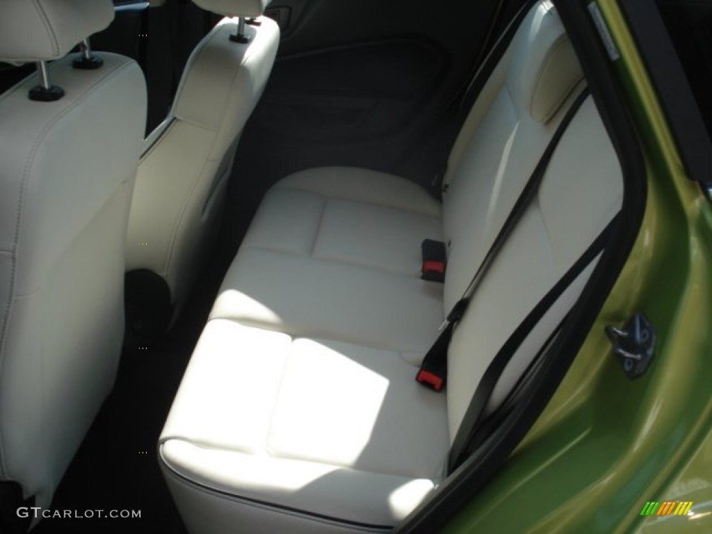 2011 Fiesta SES Hatchback - Lime Squeeze Metallic / Cashmere/Charcoal Black Leather photo #16