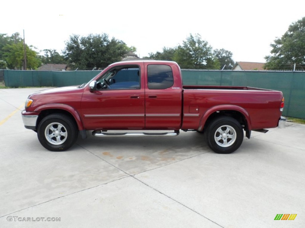 Sunfire Red Pearl 2000 Toyota Tundra Limited Extended Cab Exterior Photo #51147614