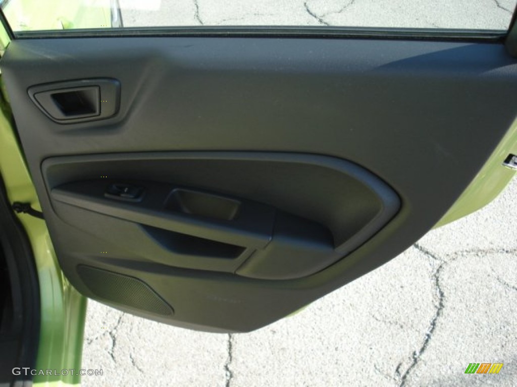 2011 Fiesta SES Hatchback - Lime Squeeze Metallic / Cashmere/Charcoal Black Leather photo #20