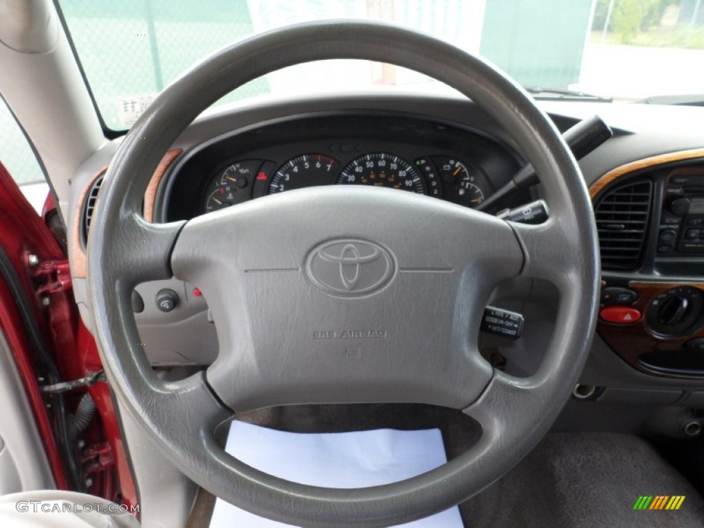 2000 Toyota Tundra Limited Extended Cab Gray Steering Wheel Photo #51148205