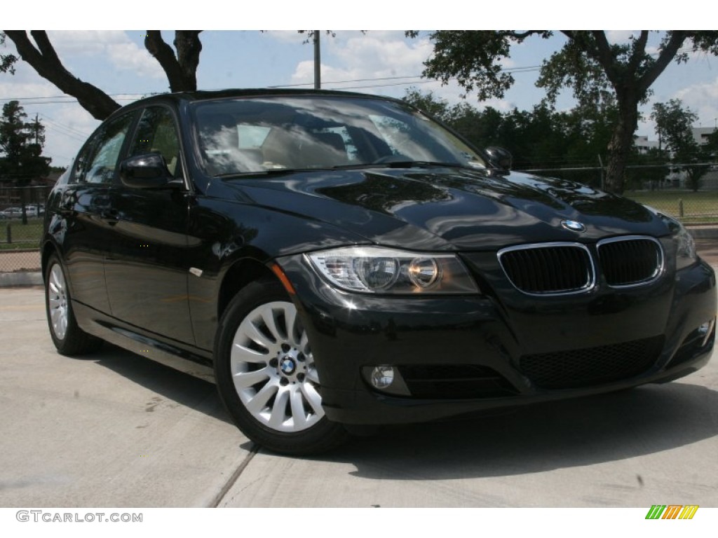 2010 3 Series 328i Sedan - Black Sapphire Metallic / Beige photo #1