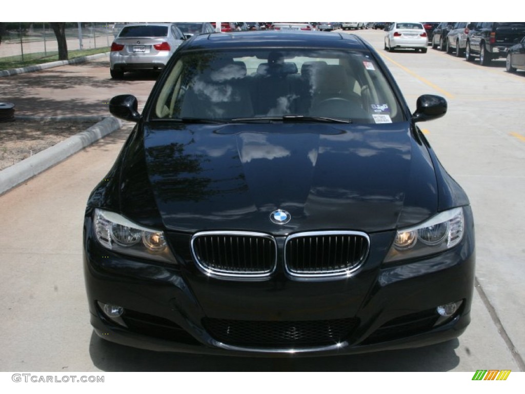 2010 3 Series 328i Sedan - Black Sapphire Metallic / Beige photo #12