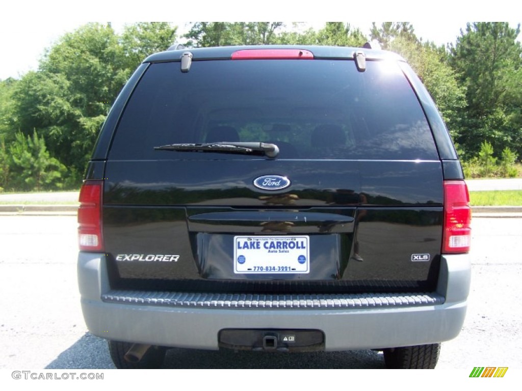 2002 Explorer XLS - Black Clearcoat / Graphite photo #2