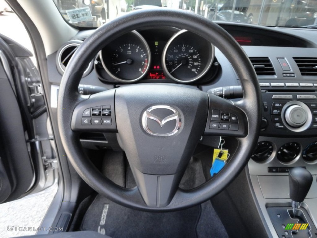 2011 Mazda MAZDA3 i Touring 4 Door Black Steering Wheel Photo #51150977