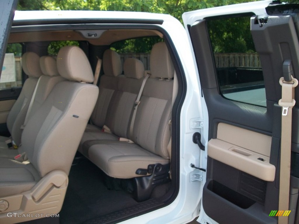 2011 F150 XLT SuperCab 4x4 - Oxford White / Pale Adobe photo #9