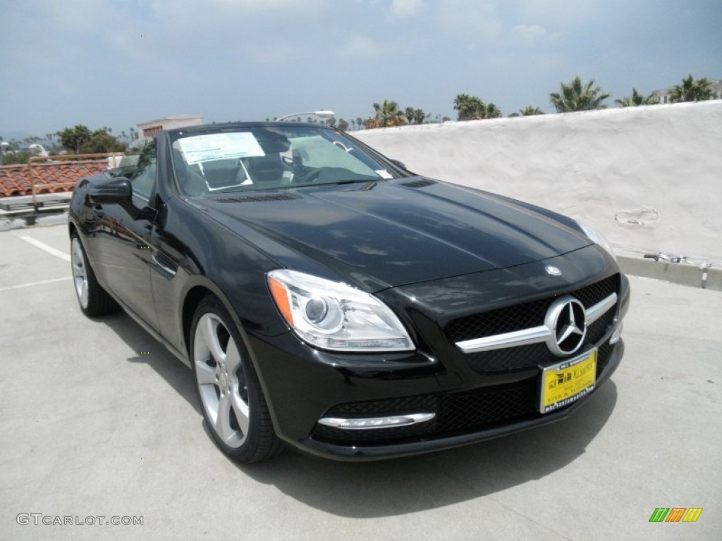 2012 SLK 350 Roadster - Black / Black photo #1