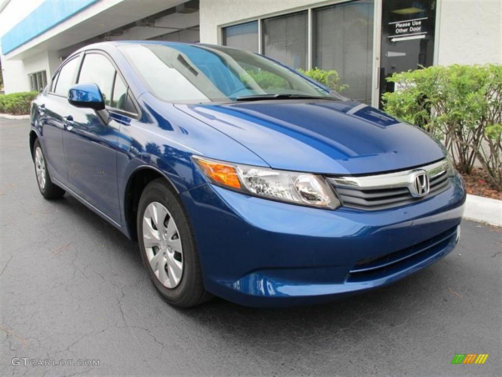 Dyno Blue Pearl 2012 Honda Civic LX Sedan Exterior Photo #51158237