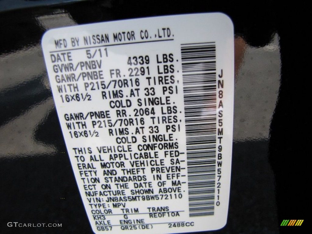 2011 Rogue S - Wicked Black / Black photo #16