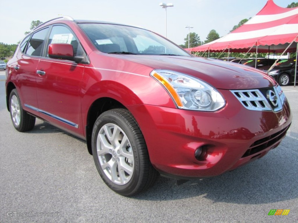 2011 Rogue SL - Cayenne Red / Gray photo #7