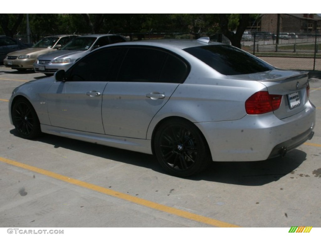 2009 3 Series 335i Sedan - Titanium Silver Metallic / Black photo #2