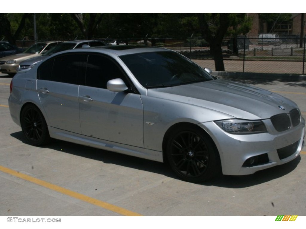 2009 3 Series 335i Sedan - Titanium Silver Metallic / Black photo #3
