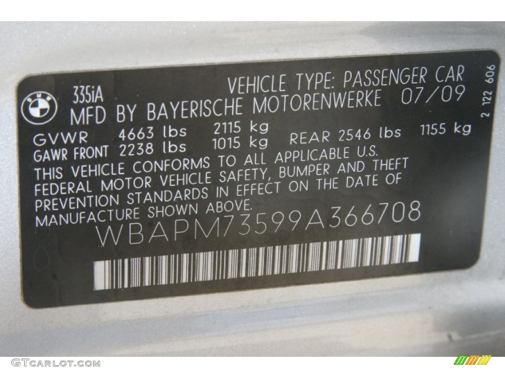 2009 3 Series 335i Sedan - Titanium Silver Metallic / Black photo #5