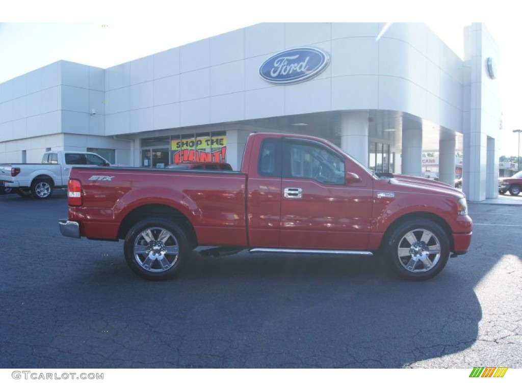 2006 F150 STX Regular Cab - Bright Red / Medium Flint photo #2