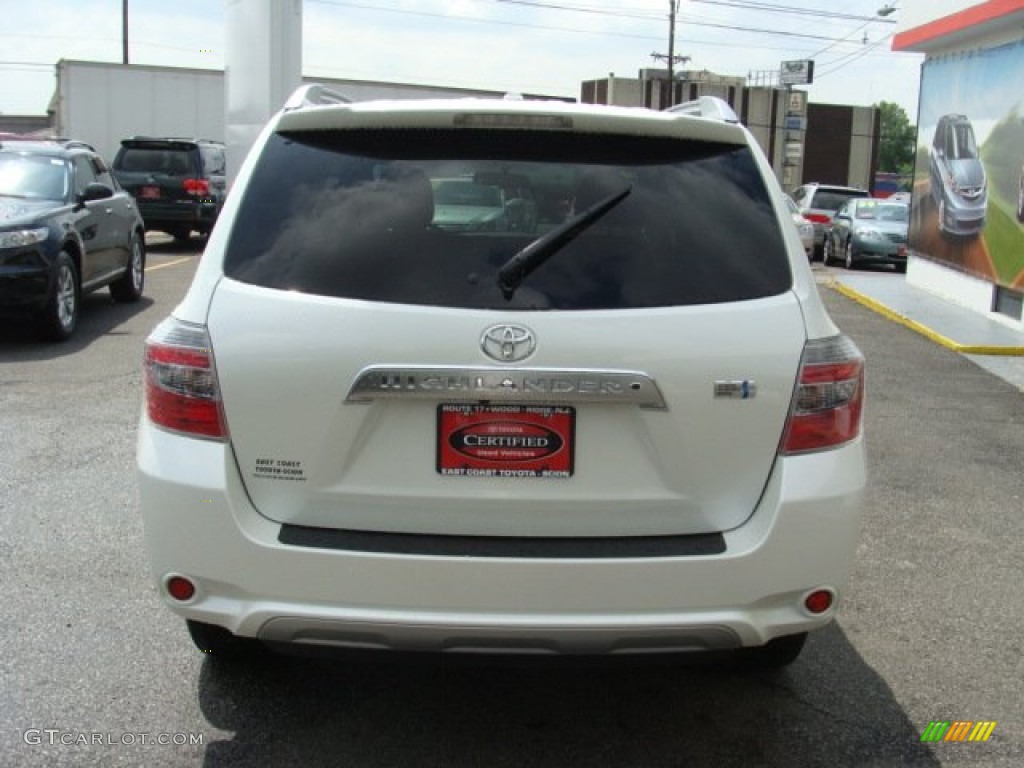 2010 Highlander Hybrid 4WD - Blizzard White Pearl / Sand Beige photo #5