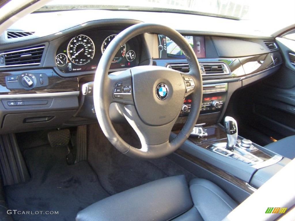 2010 BMW 7 Series 750Li xDrive Sedan Black Nappa Leather Dashboard Photo #51165132