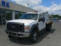 Oxford White - F550 Super Duty XL SuperCab 4x4 Dump Truck Photo No. 1