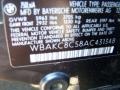 2010 BMW 7 Series 750Li xDrive Sedan Info Tag