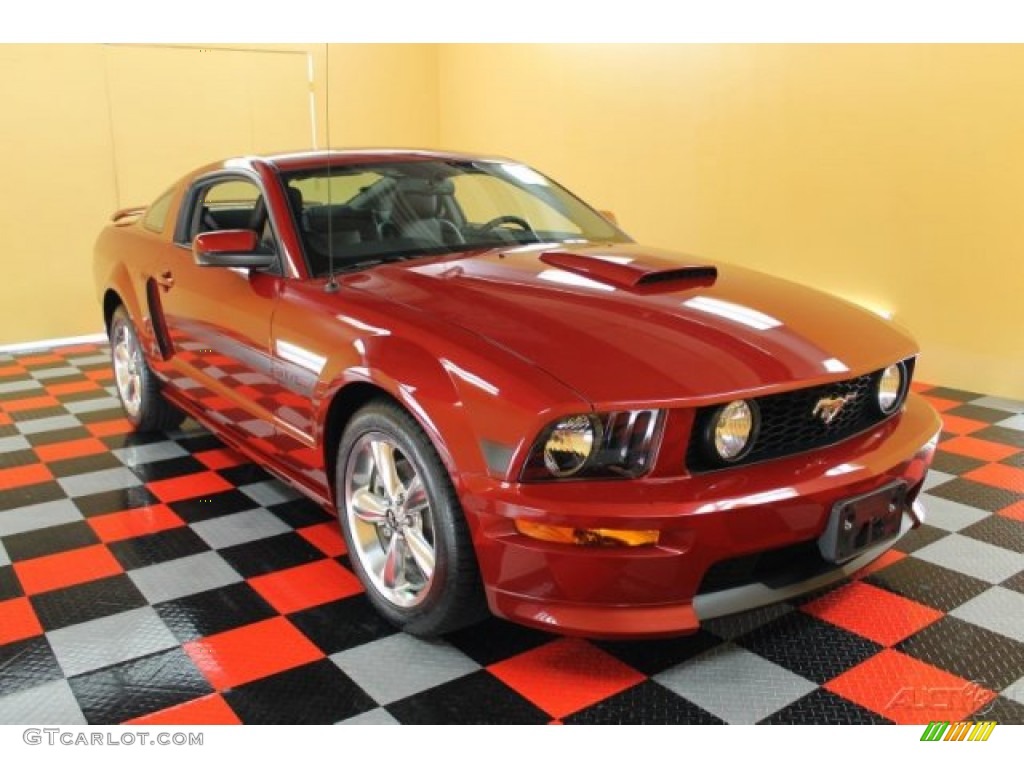 2008 Mustang GT Premium Coupe - Dark Candy Apple Red / Charcoal Black/Dove photo #1