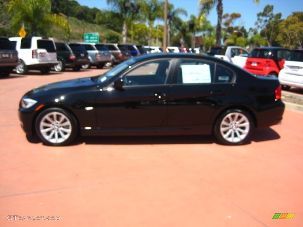 2011 3 Series 328i Sedan - Jet Black / Black Dakota Leather photo #2