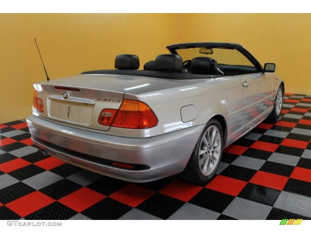 2004 3 Series 330i Convertible - Titanium Silver Metallic / Black photo #4