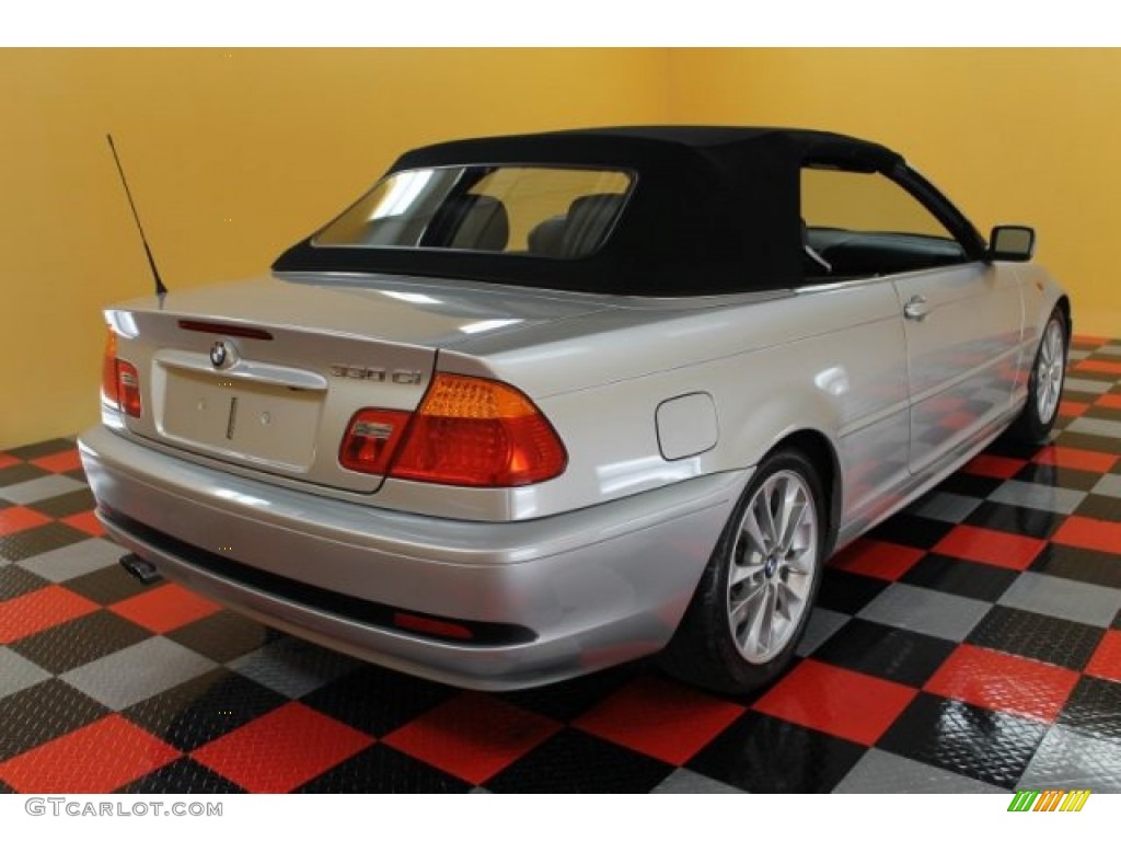 2004 3 Series 330i Convertible - Titanium Silver Metallic / Black photo #6