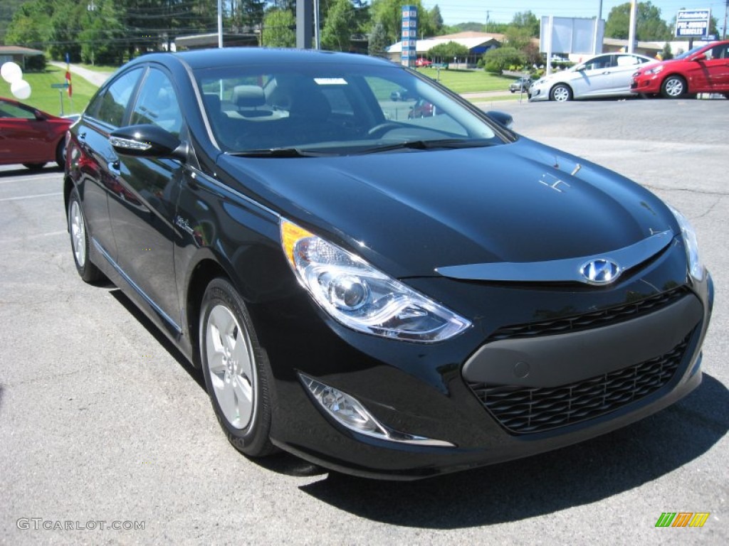 Black Onyx Pearl 2011 Hyundai Sonata Hybrid Exterior Photo #51172662