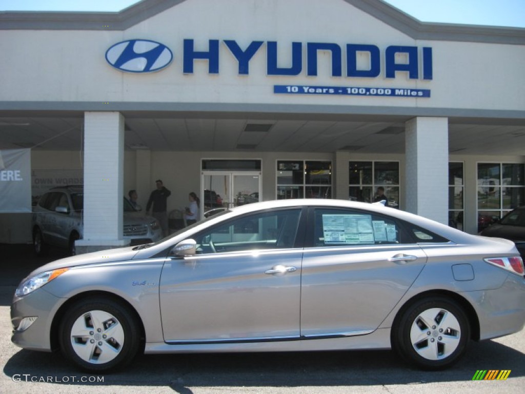2011 Sonata Hybrid - Hyper Silver Metallic / Gray photo #1