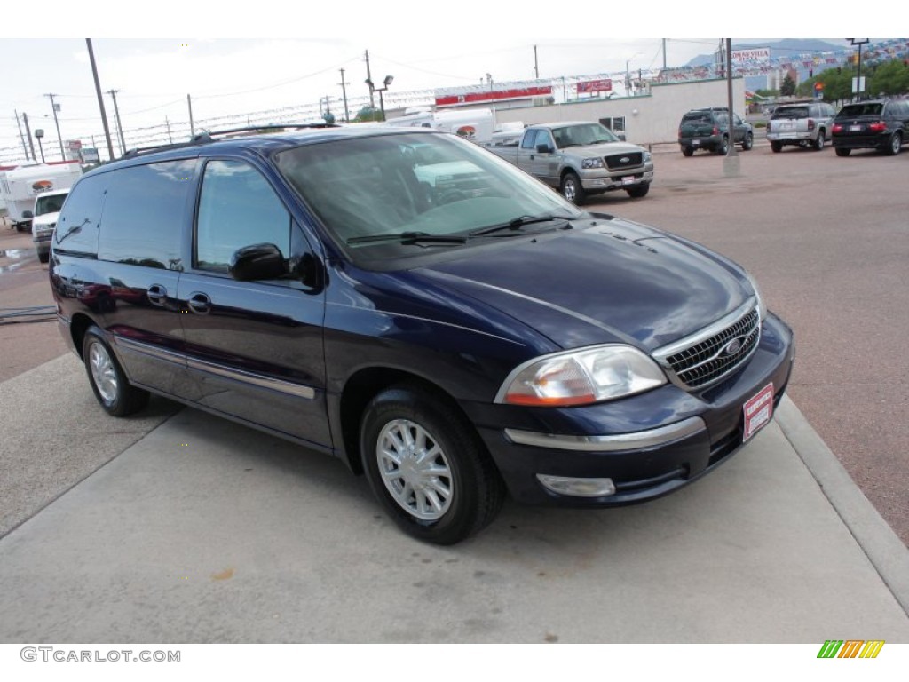 2000 Windstar SE - Medium Royal Blue Metallic / Medium Graphite photo #2