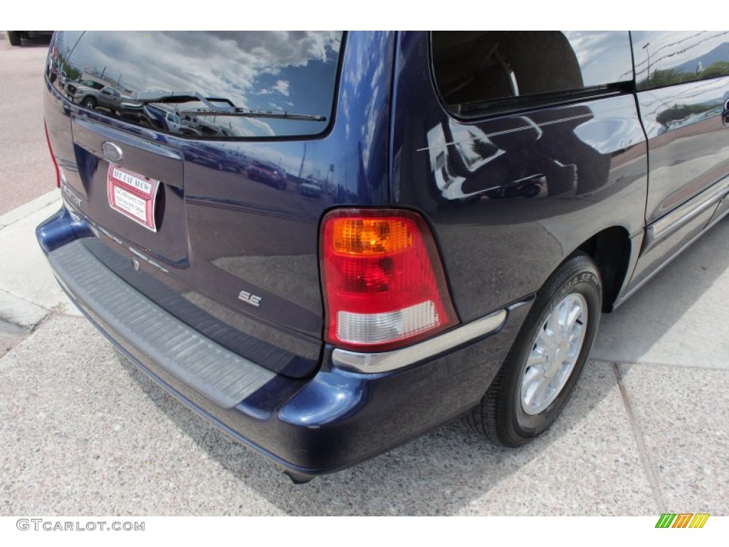 2000 Windstar SE - Medium Royal Blue Metallic / Medium Graphite photo #19