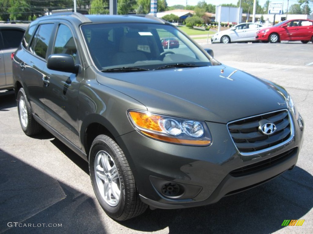 2011 Santa Fe GLS - Black Forest Green / Beige photo #4