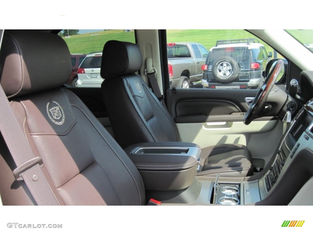 2011 Escalade Platinum AWD - Black Raven / Cocoa/Light Linen Tehama Leather photo #25