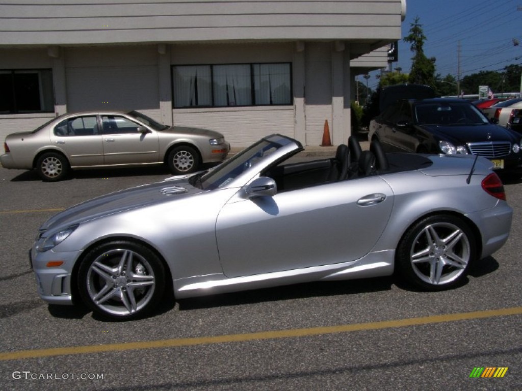 Iridium Silver Metallic 2009 Mercedes-Benz SLK 55 AMG Roadster Exterior Photo #51177624