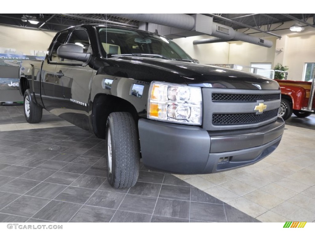 2008 Silverado 1500 Work Truck Extended Cab - Dark Blue Metallic / Dark Titanium photo #4