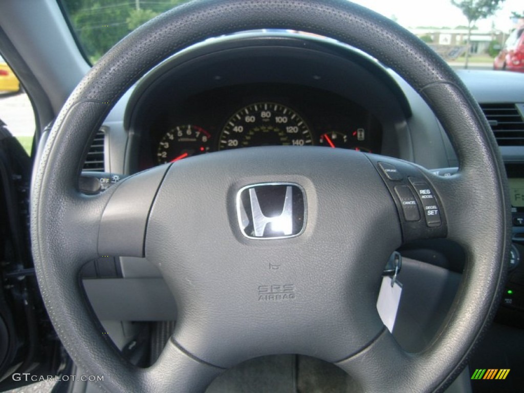 2005 Honda Accord LX Sedan Gray Steering Wheel Photo #51178953