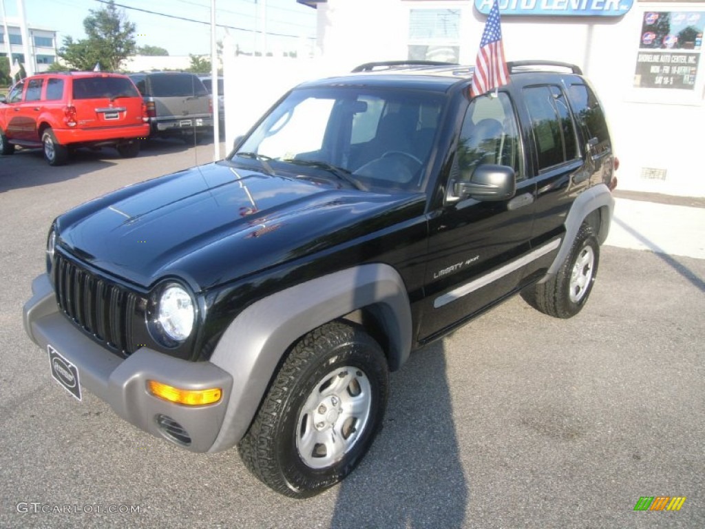 2002 Liberty Sport 4x4 - Black / Dark Slate Gray photo #1