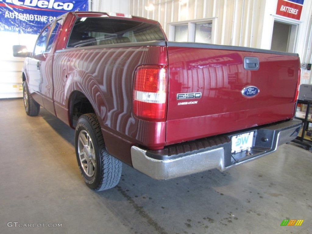 2006 F150 XLT SuperCab 4x4 - Dark Toreador Red Metallic / Medium/Dark Flint photo #4