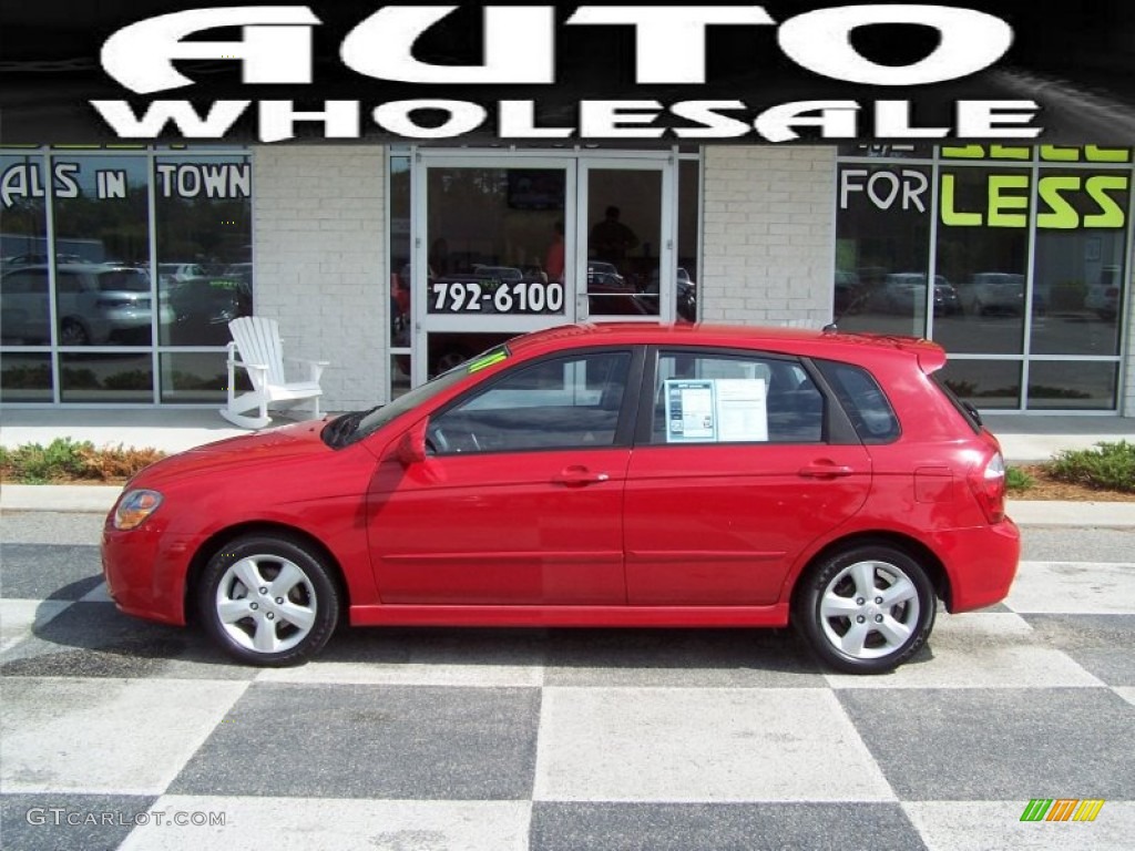 2007 Spectra Spectra5 SX Wagon - Radiant Red / Black photo #1