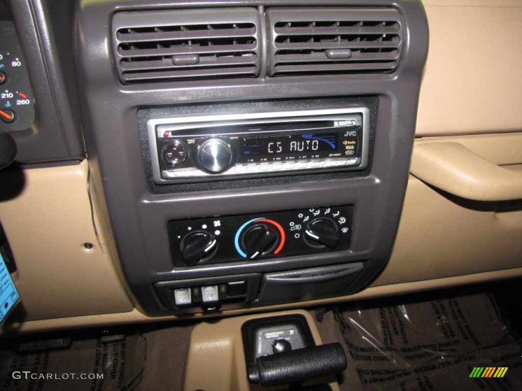 2002 Wrangler Sahara 4x4 - Black / Camel Beige/Dark Green photo #10