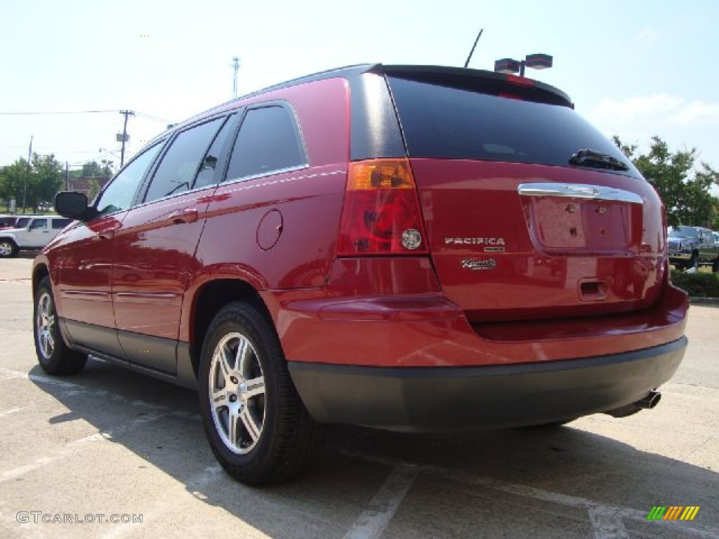 2008 Pacifica Touring - Inferno Red Crystal Pearlcoat / Pastel Slate Gray photo #5