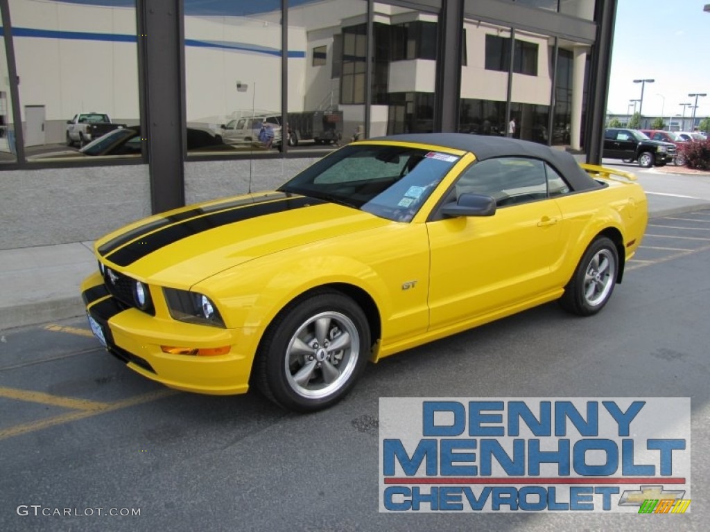 2006 Mustang GT Premium Convertible - Screaming Yellow / Black photo #1