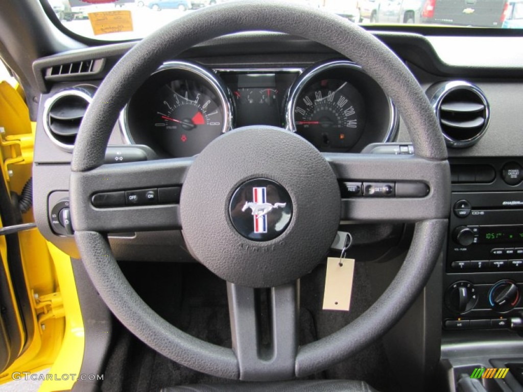 2006 Ford Mustang GT Premium Convertible Black Steering Wheel Photo #51186900