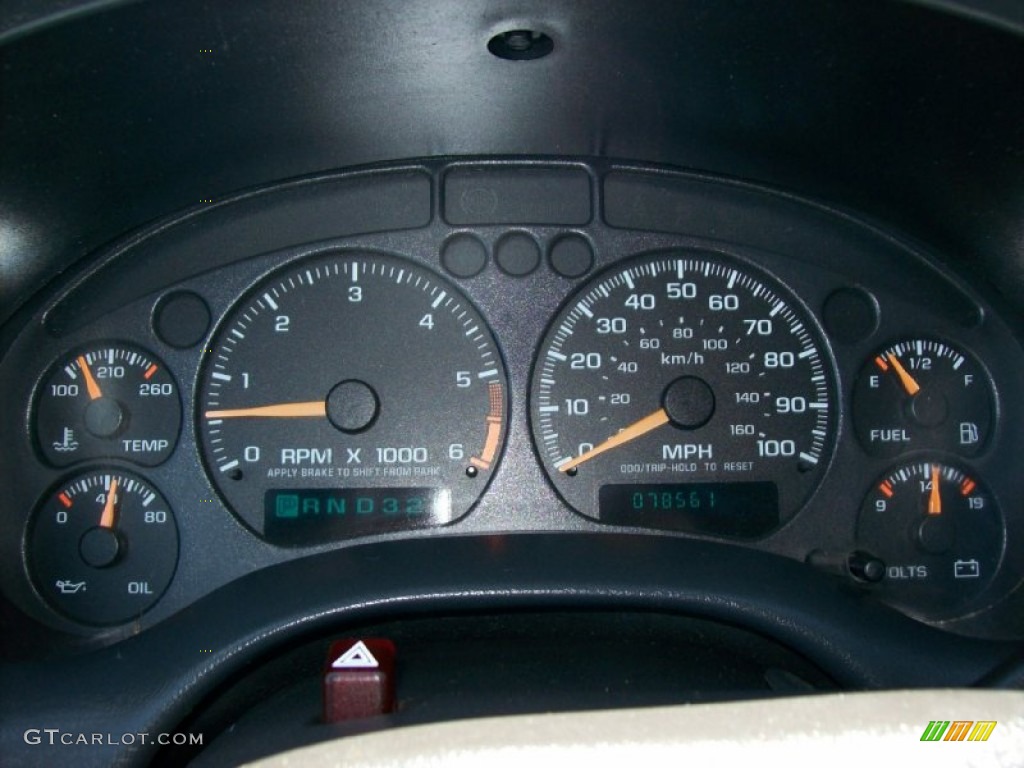 2003 GMC Sonoma SLS Extended Cab 4x4 Gauges Photo #51187122